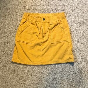 Old Navy Yellow Corduroy Kids Skirt